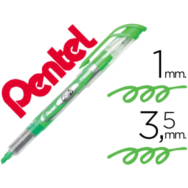 Thumbnail-Marcador fluorescente pentel sl12 verde – 12 unidades