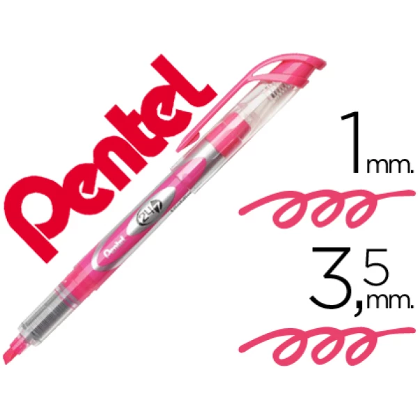 Thumbnail-Marcador fluorescente pentel sl12 rosa – 12 unidades