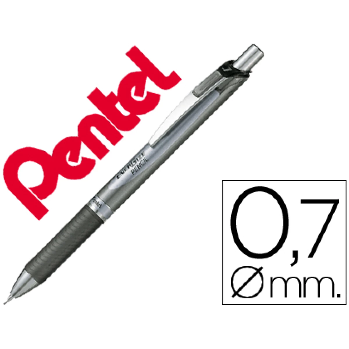 Thumbnail-Lapiseira pentel pl77 0,7 mm preto – 12 unidades