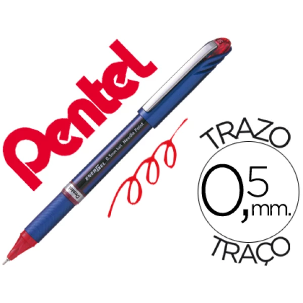 Thumbnail-Roller pentel energel bln25 vermelho – 12 unidades