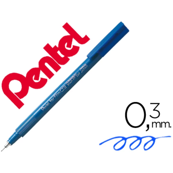 Thumbnail-Marcador pentel pm403 azul – 12 unidades