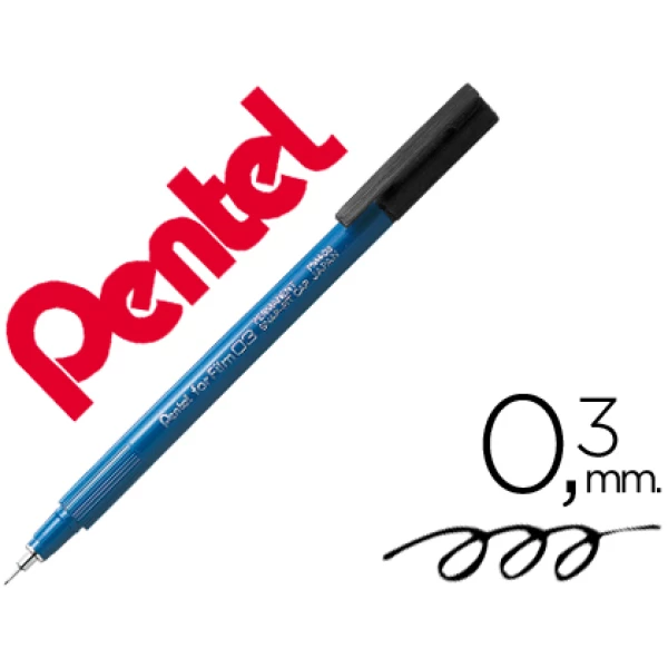 Thumbnail-Marcador pentel pm403 preto – 12 unidades