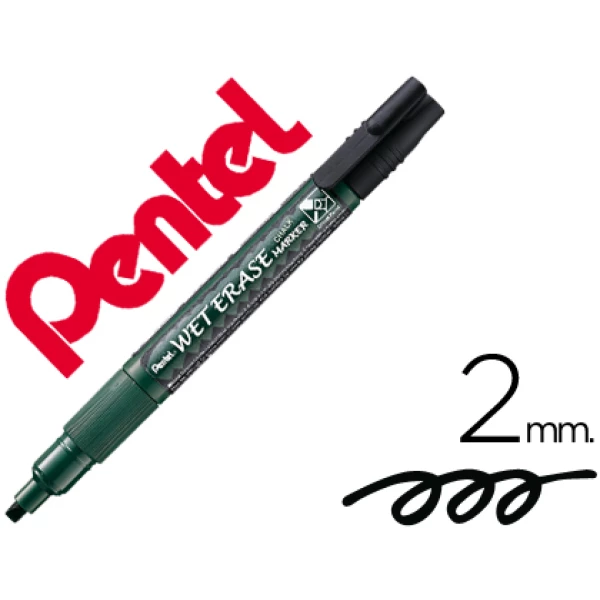 Thumbnail-Marcador pentel giz smw26 wet erase preto – 12 unidades