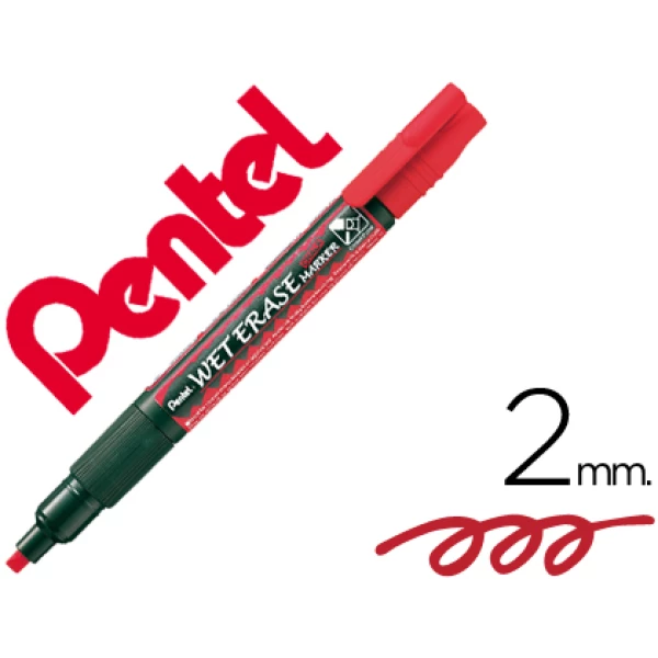 Thumbnail-Marcador pentel giz smw26 wet erase vermelho – 12 unidades