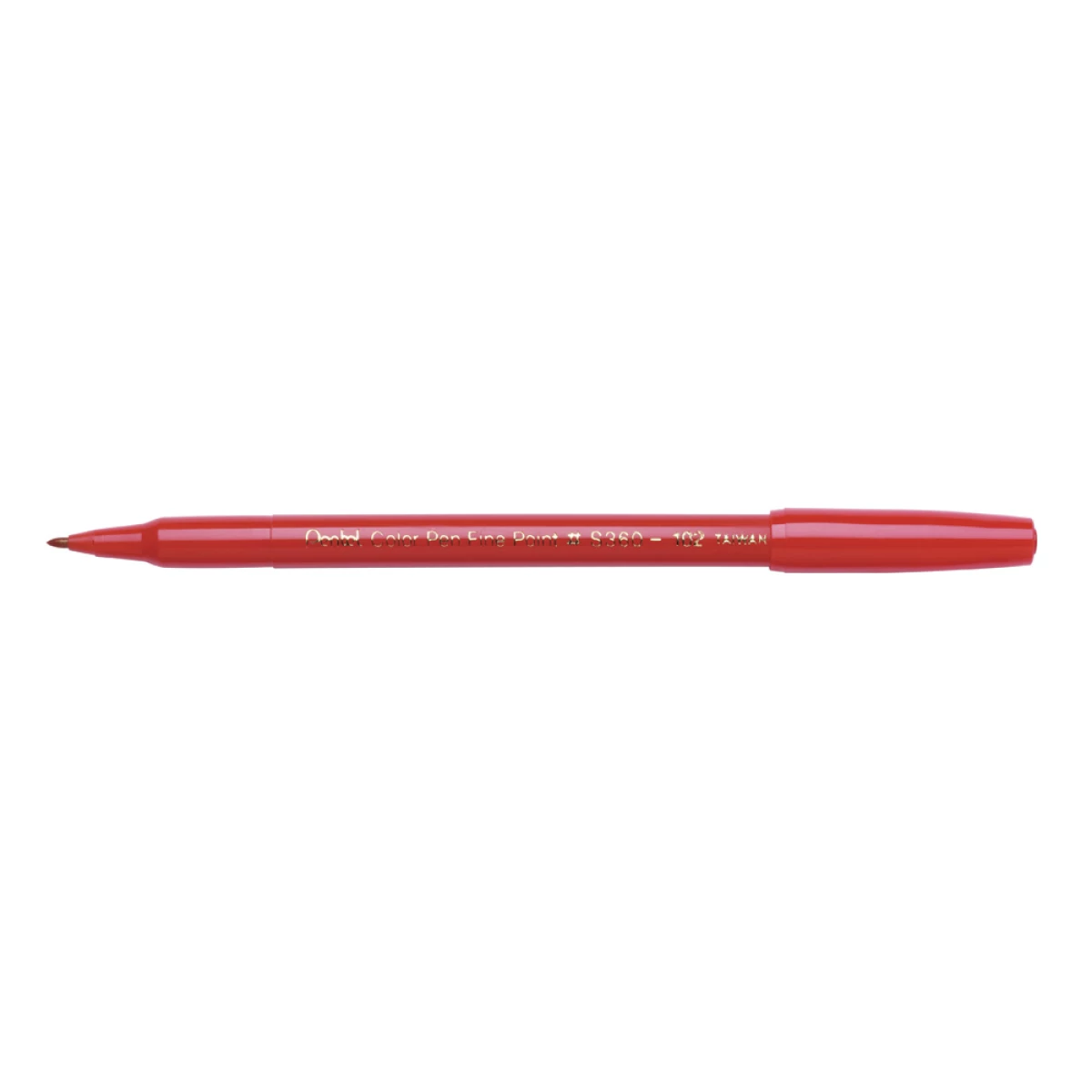 Galery – Marcador pentel s360 feltro vermelho – 12 unidades0