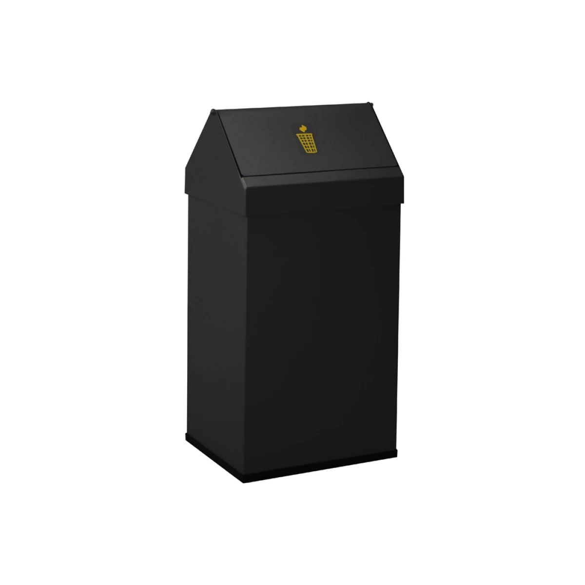 Galery – Cesto de papeis sie metalico com tampa giratoria capacidade 52 litros 65 x 25 x 32 cm0
