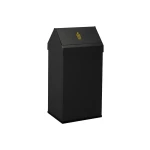 Galery – Cesto de papeis sie metalico com tampa giratoria capacidade 52 litros 65 x 25 x 32 cm0