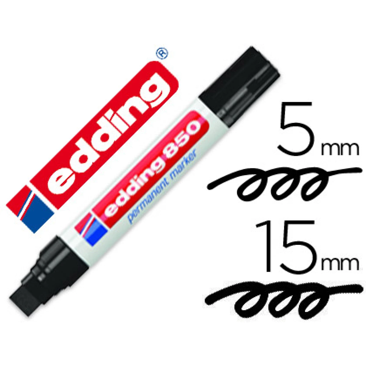 Thumbnail-Marcador edding permanente 850 preto ponta biselada 16 mm