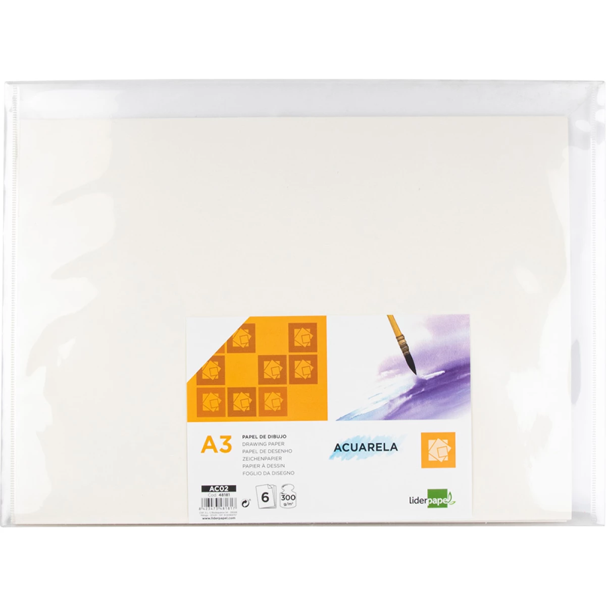 Galery – Papel aguarela liderpapel din a3 300 gr embalagem de 6 folhas0