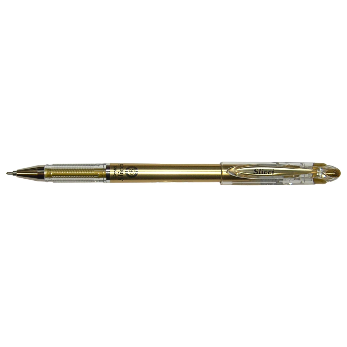 Galery – Esferografica roller metalica pentel bg 208 dourada 0,4 mm ideal para papel e madeira suave secagem rapida – 12 unidades0