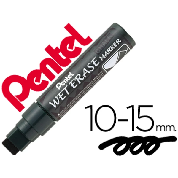 Thumbnail-Marcador pentel giz smw56 wet erase preto – 12 unidades