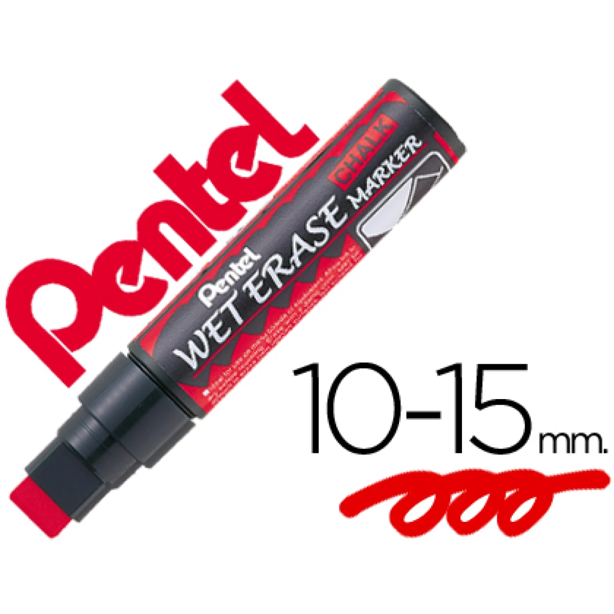 Thumbnail-Marcador pentel giz smw56 wet erase vermelho – 12 unidades