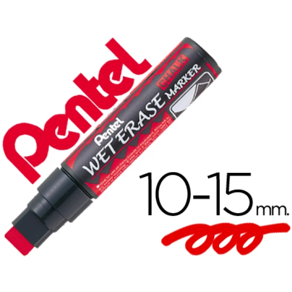 Thumbnail-Marcador pentel giz smw56 wet erase vermelho – 12 unidades