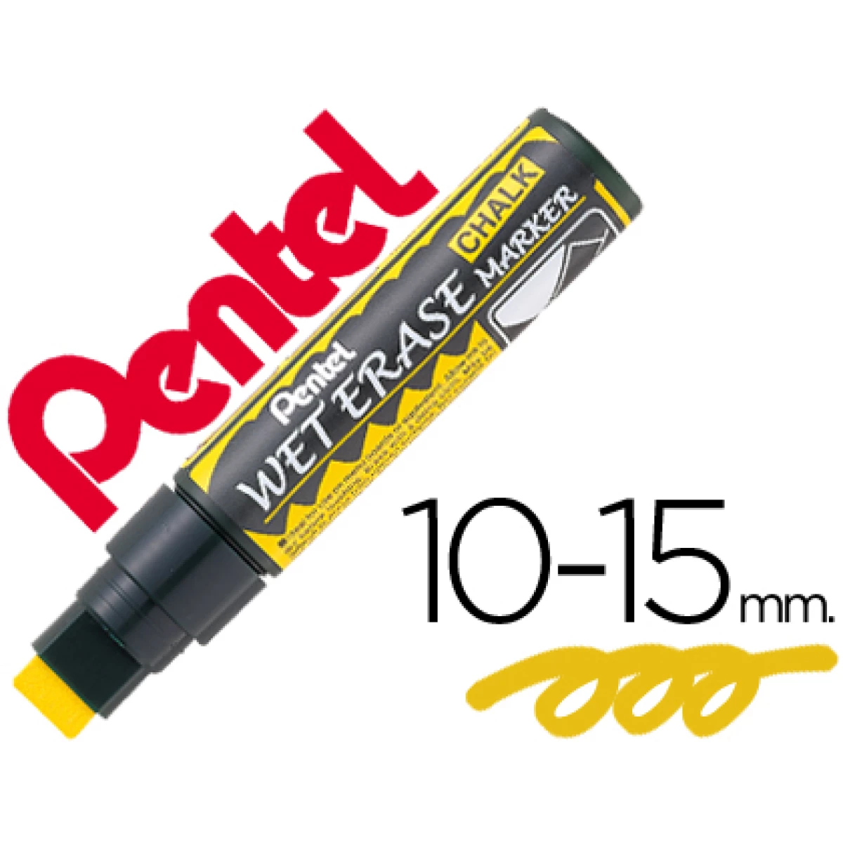 Thumbnail-Marcador pentel giz smw56 wet erase amarelo – 12 unidades