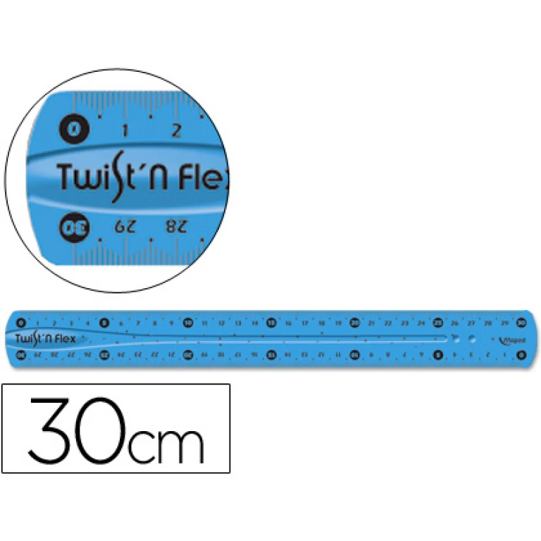 Thumbnail-Regua plastico flexivel maped de 30 cm cores sortidas