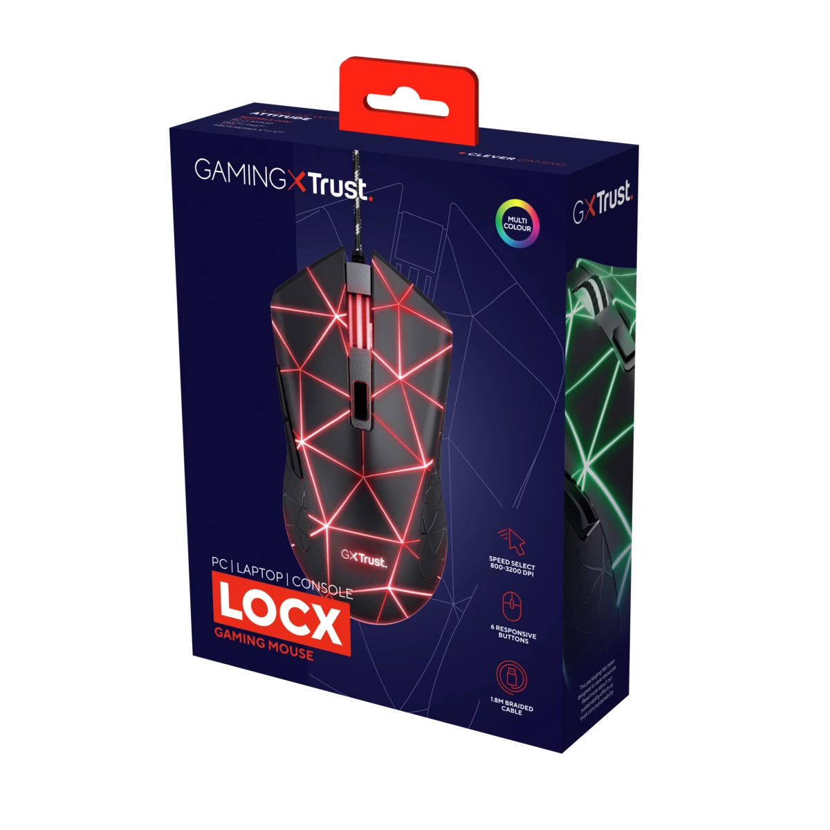 Galery – Trust GXT 133 Locx rato Mão direita USB Type-A Ótico 4000 DPI0