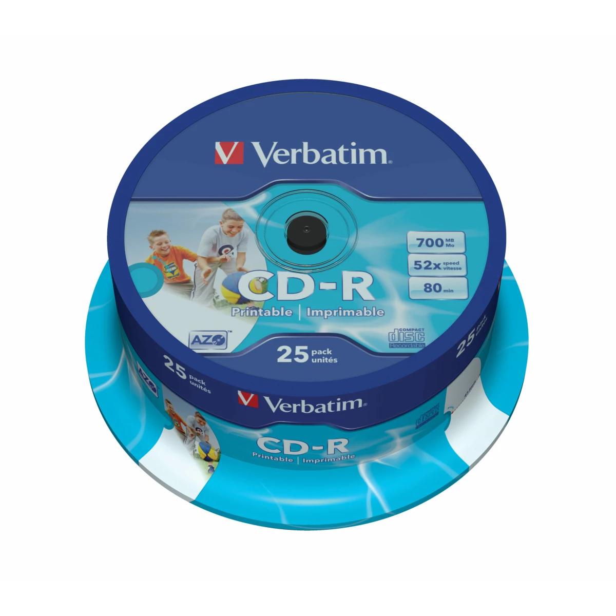 Thumbnail-Verbatim CD-R AZO Wide Inkjet Printable 700 MB 25 unidade(s)