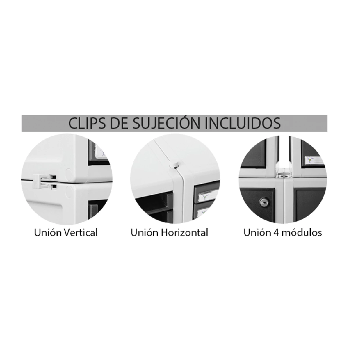 Galery – Bloco classificador archisystem para pastas arquivo suspenso com fecho cor cinza 356x474x303 mm0