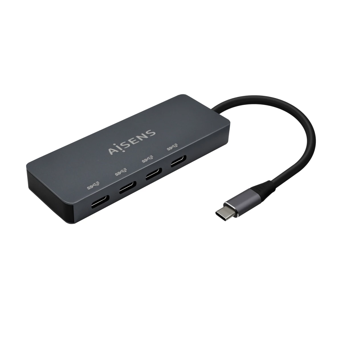 Thumbnail-AISENS A109-0745 hub de interface USB 3.2 Gen 1 (3.1 Gen 1) Type-C 5000 Mbit/s Cinzento