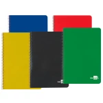 Galery – Caderno espiral liderpapel capa dura 80 fls.5 cores sortidas quarto quadriculado 4 mm 60 gr0