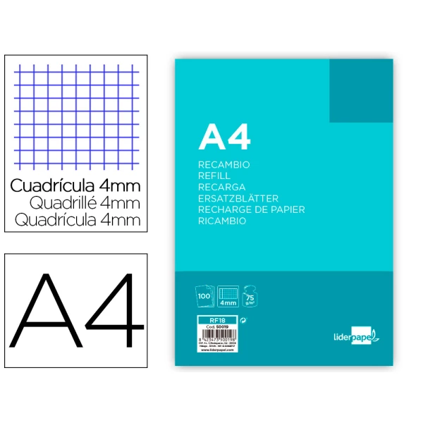 Thumbnail-Recarga liderpapel folio 100 folhas 80 gr quadriculado 4 mm 16 furos com margem fsc-misto fsc-std-40