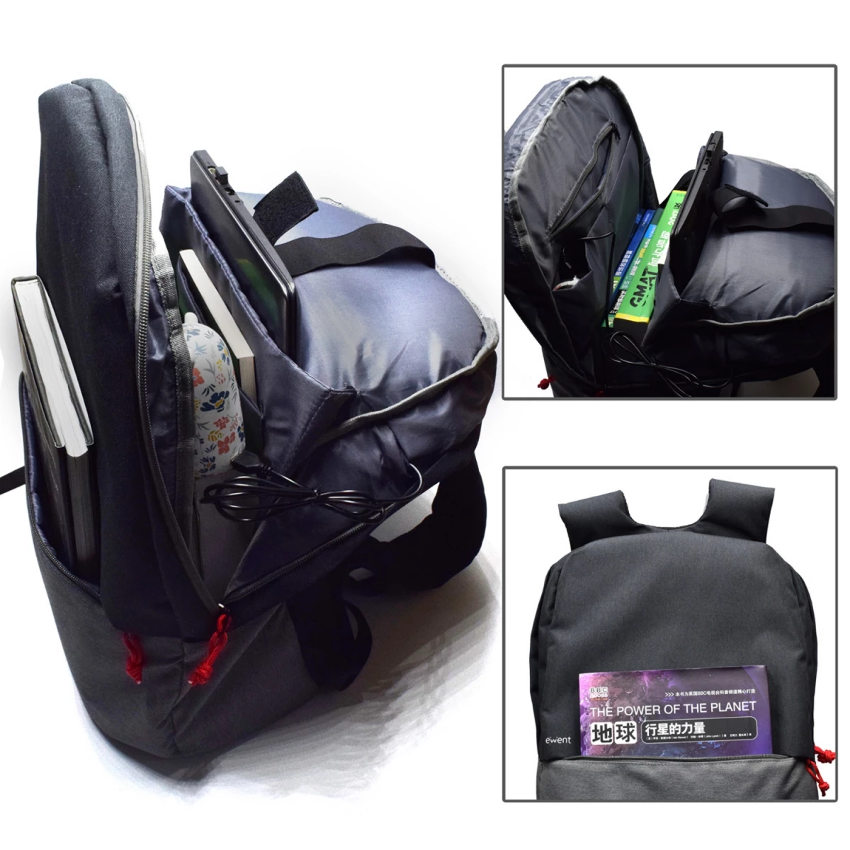 Galery – Ewent EW2529 mala para portáteis 43,9 cm (17.3″) Mochila Preto0