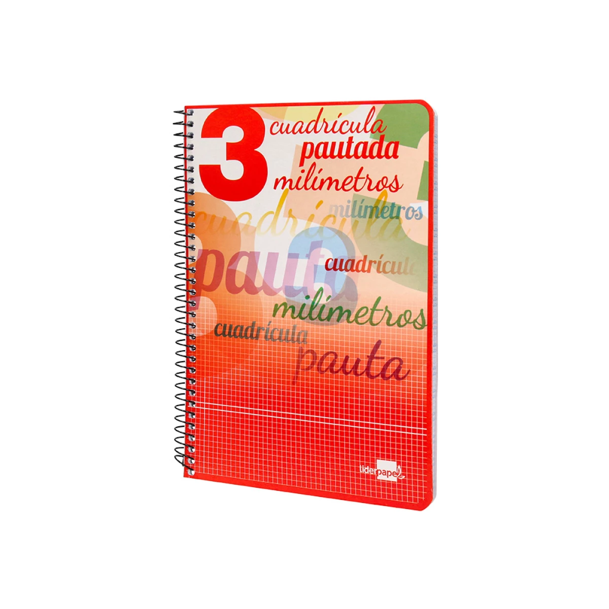 Galery – Bloc espiral liderpapel tapa cartoncillo cuarto 40 hojas cuadriculado pautado 3 mm 70 grs con margen colores0