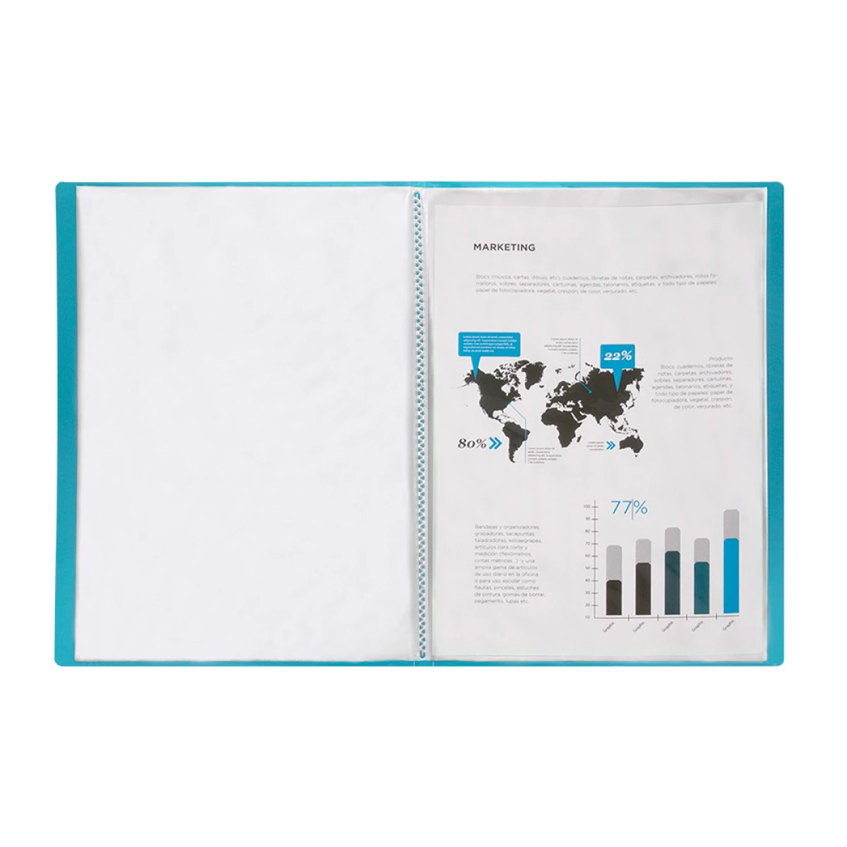 Galery – Capa catalogo liderpapel 10 bolsas polipropileno din a4 azul0