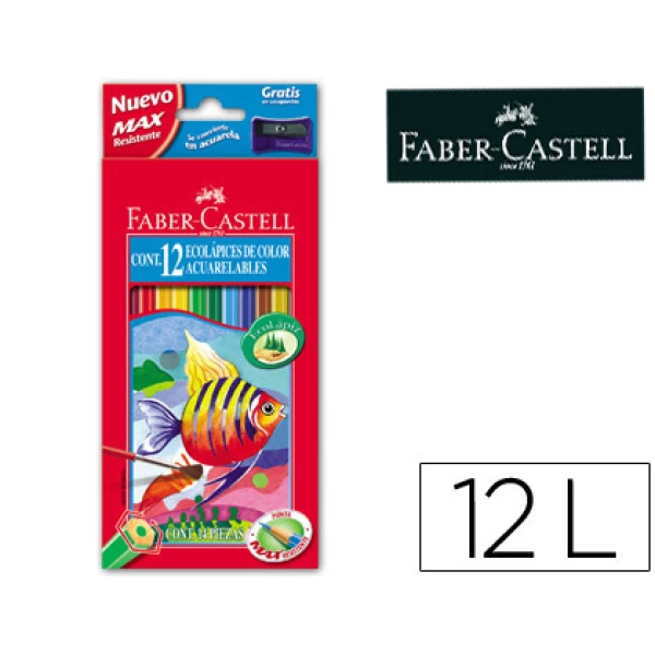 Thumbnail-Lapis de cor faber-castell aguarelaveis c/ 12 sortidos