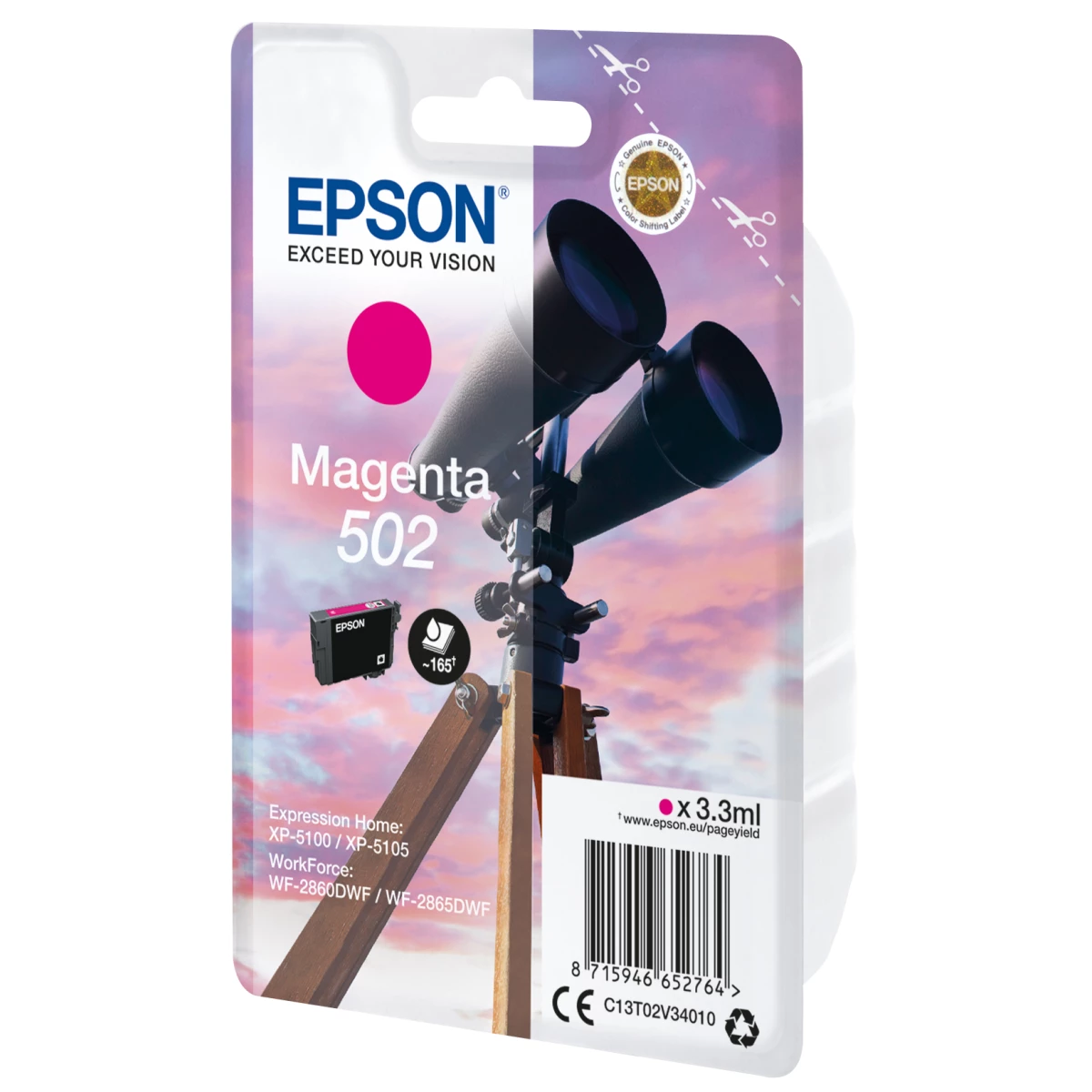 Galery – Epson 502 tinteiro 1 unidade(s) Original Rendimento padrão Magenta0