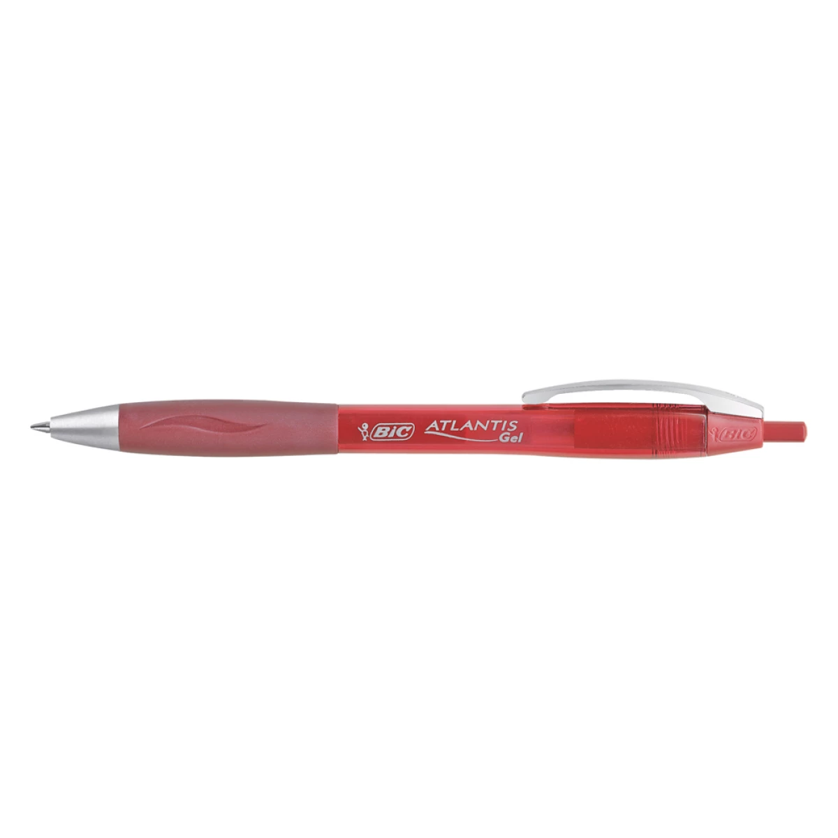 Galery – Esferografica bic atlantis vermelho retractil tinta gel ponta 1 mm0