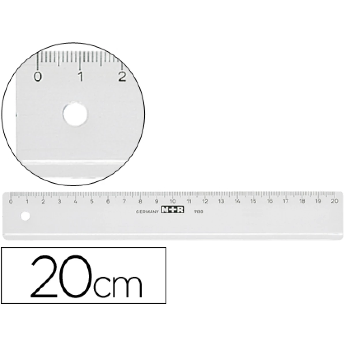 Thumbnail-Regua m+r 20 cm plastico transparente