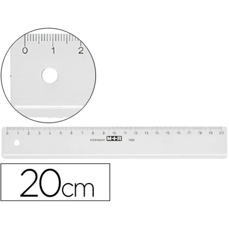 Thumbnail-Regua m+r 20 cm plastico transparente