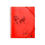 Galery – Capa catalogo liderpapel com espiral 10 bolsas polipropileno din a4 vermelho0