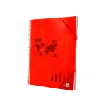 Galery – Capa catalogo liderpapel com espiral 10 bolsas polipropileno din a4 vermelho0