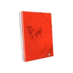 Galery – Capa catalogo liderpapel com espiral 10 bolsas polipropileno din a4 vermelho0