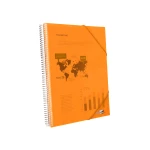 Galery – Capa catalogo liderpapel com espiral 10 bolsas polipropileno din a4 laranja0