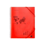 Galery – Capa catalogo liderpapel com espiral 20 bolsas polipropileno din a4 vermelho0