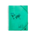 Galery – Capa catalogo liderpapel com espiral 20 bolsas polipropileno din a4 verde0