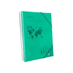 Galery – Capa catalogo liderpapel com espiral 20 bolsas polipropileno din a4 verde0