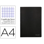 Thumbnail-Caderno agrafado liderpapel capa preta din a4 80 f quadricula 5mm 60gr