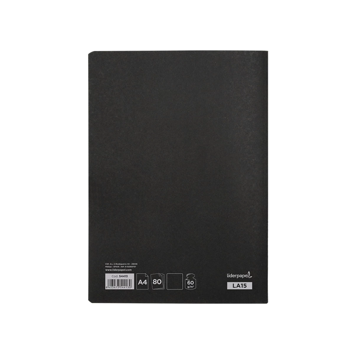 Galery – Caderno agrafado liderpapel capa preta din a4 80 f liso 60gr0