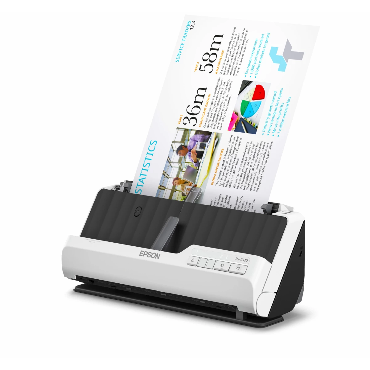 Galery – Epson DS-C330 Scanner ADF + alimentado por folhas 600 x 600 DPI A4 Preto, Branco0