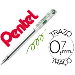 Thumbnail-Esferografica pentel mini bk77 verde 0,7 mm – 12 unidades