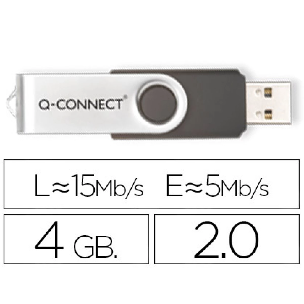 Thumbnail-Pen drive usb q-connect flash 4gb