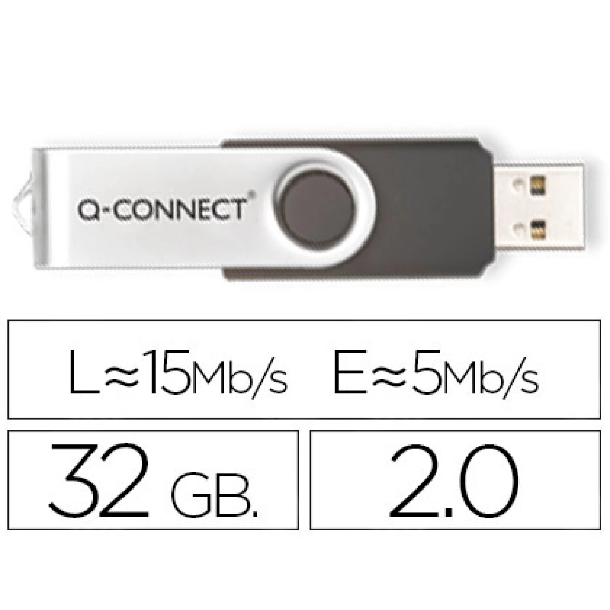 Thumbnail-Pen drive usb q-connect flash 32gb