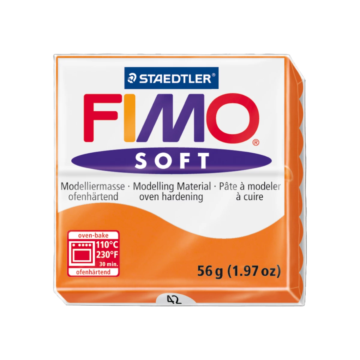 Galery – Pasta para modelar staedtler fimo soft 56 gr cor laranja0