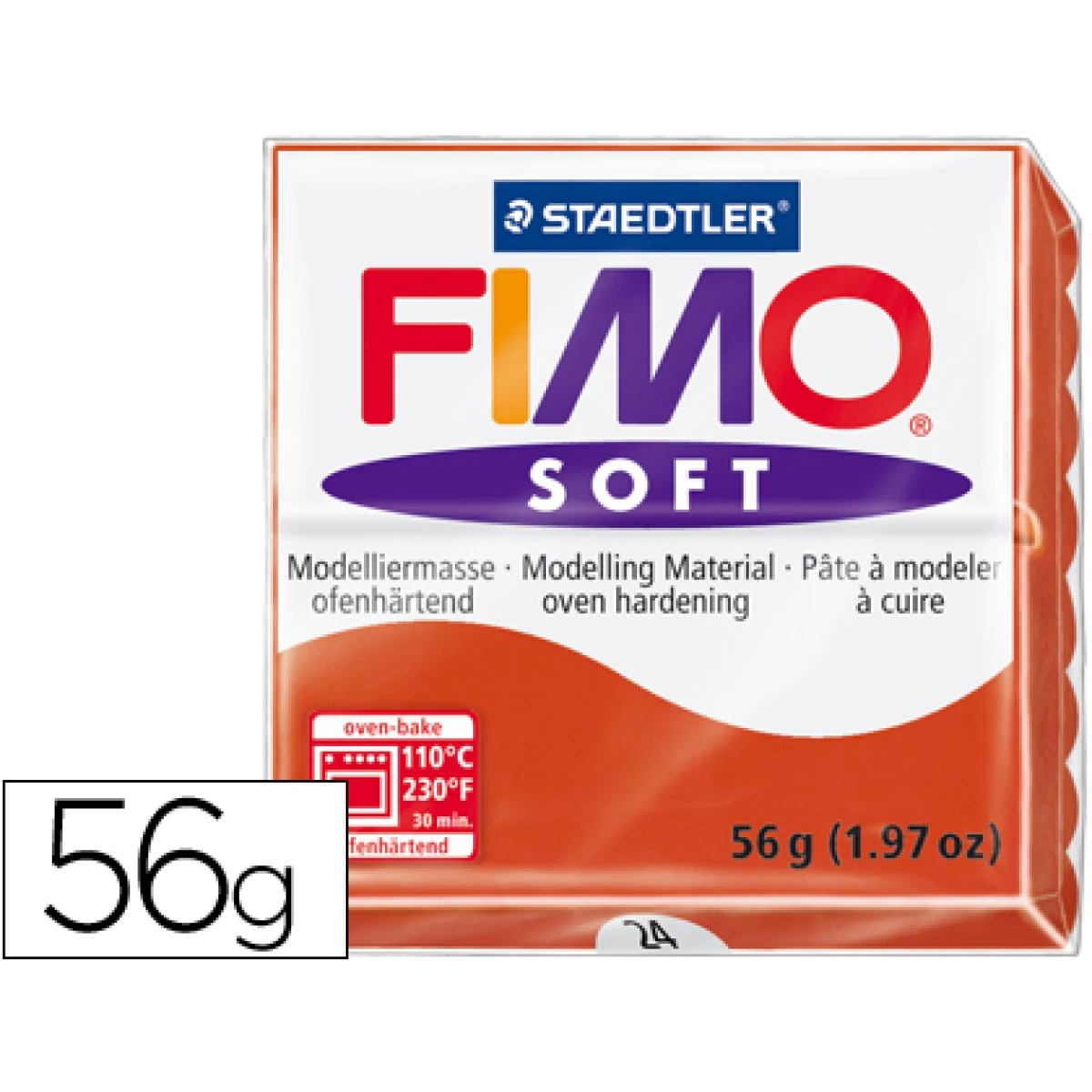 Thumbnail-Pasta para modelar staedtler fimo soft 56 gr cor vermelho indian