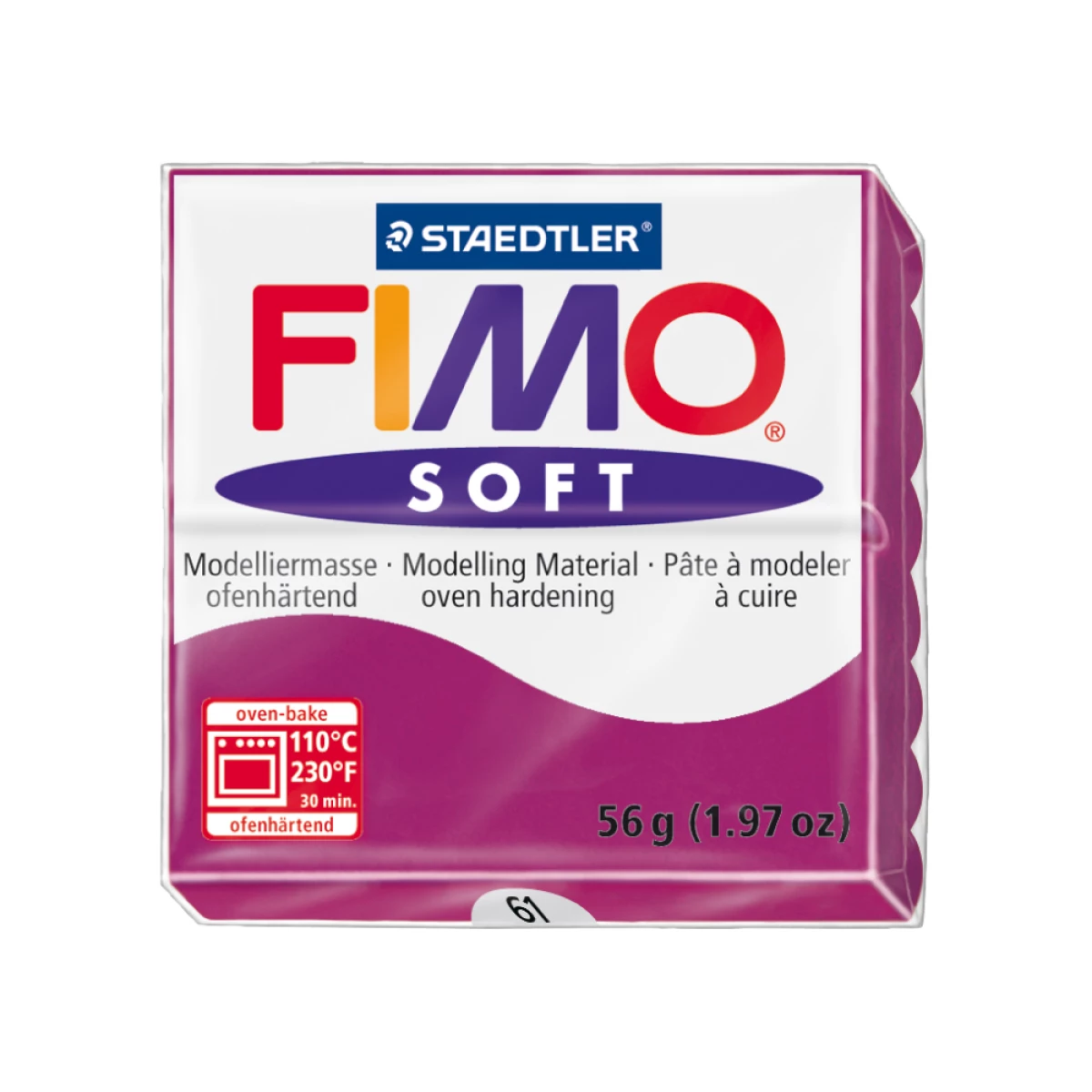 Galery – Pasta para modelar staedtler fimo soft 56 gr cor purpura0