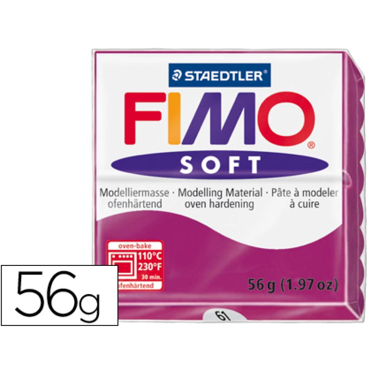 Thumbnail-Pasta para modelar staedtler fimo soft 56 gr cor purpura